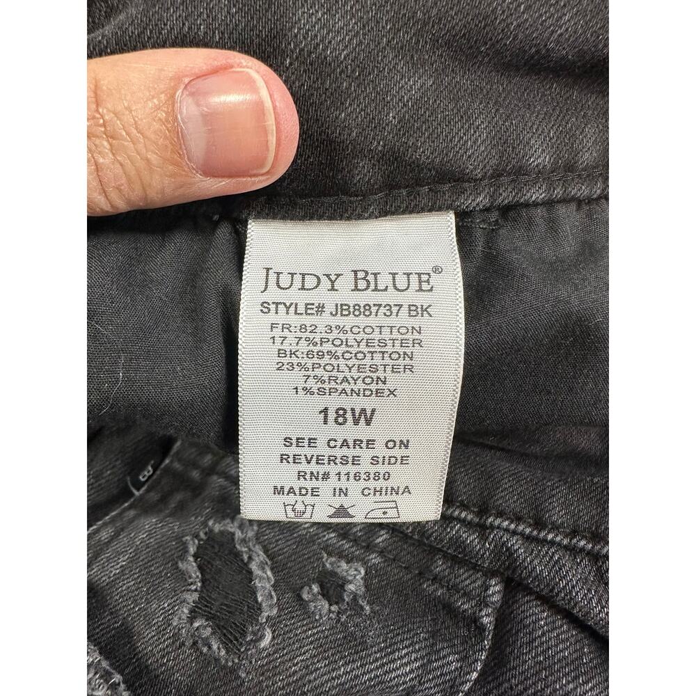 Judy Blue HIGH WAISTED RIGID MAGIC DESTROYED KNEE 90’S STRAIGHT LEG 18W - Picture 5 of 10